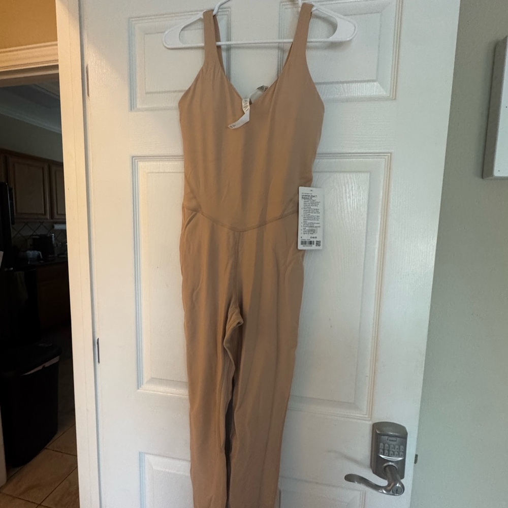 Lululemon Athletica Tan Jumpsuit with Fitted Bodice